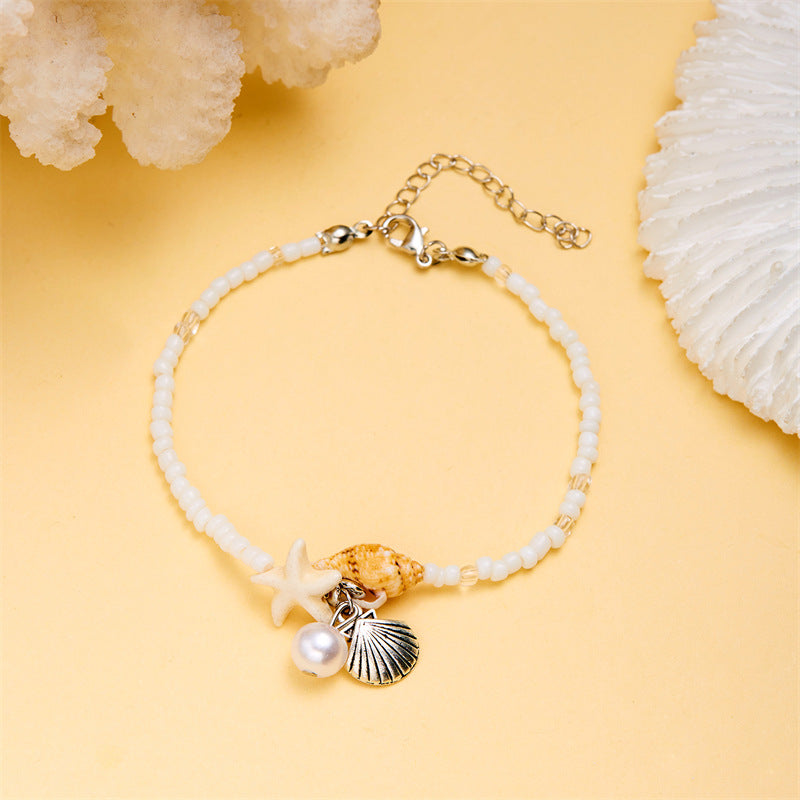 Wholesale Natural style starfish shell bracelet